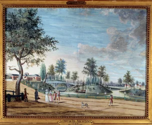 Vy över järnbron i Parc du Raincy