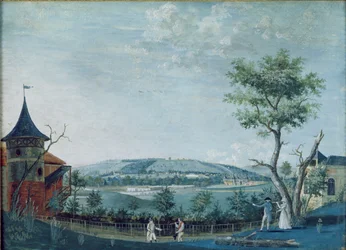 Eremitaget och det gamla slottet i parken vid Le Raincy, 1754-93