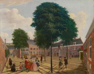 The large Courtyard of the Lepers Home, 1735