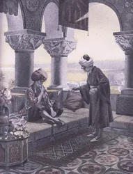 De tre ringarna, illustration ur Boccaccios Decamerone, utgiven av Navarre Society på 1930-talet