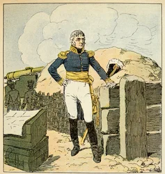 Illustration av Bombled Louis (1862-1927) från boken "The Memorial of Saint Helene" av greve Emmanuel de Las Cases (1766-1842): Porträtt av marskalken Francois Joseph Lefebvre (1755-1820), hertig av Dantzig, privat samling.