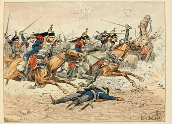 Illustration hämtad från boken "Les heros du Siecle", anekdotiska reciter av Dick de Lonlay och illustrerad av Louis Bombled (1862-1927)