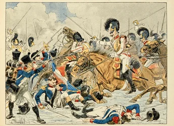 Illustration hämtad från boken "Les heros du Siecle", anekdotiska reciter av Dick de Lonlay och illustrerad av Louis Bombled (1862-1927)