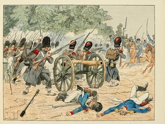 Illustration hämtad från boken "The Heros of the Siecle", anekdotiska reciter av Dick de Lonlay och illustrerad av Louis Bombled (1862-1927)