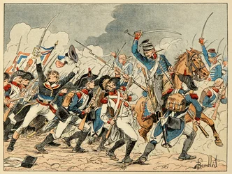 Illustration hämtad från boken "The Heros of the Siecle", anekdotiska reciter av Dick de Lonlay och illustrerad av Louis Bombled (1862-1927)
