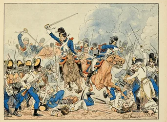 Illustration hämtad från boken "The heros of the century", anekdotiska reciter av Dick de Lonlay och illustrerad av Louis Bombled (1862-1927)