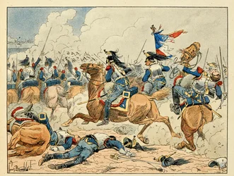 Illustration hämtad från boken "The heros of the century", anekdotiska reciter av Dick de Lonlay och illustrerad av Louis Bombled (1862-1927)