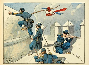 Illustration hämtad från boken "The heros of the century", anekdotiska reciter av Dick de Lonlay och illustrerad av Louis Bombled (1862-1927)