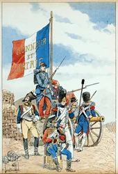 Illustration hämtad från boken "The heros of the century", anekdotiska reciter av Dick de Lonlay och illustrerad av Louis Bombled (1862-1927)