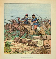 The Armee of the Loire av Eugene Sergent, dit Grenest, illustrerad av Louis Bombled (1862-1927) (fransk-tyska kriget; kampanj 1870 -1871): Slaget vid Ladon den 22 november