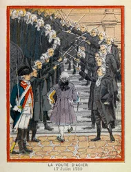 The Grand Jornees of the Hotel de Ville de Paris av A. Mercier, illustrerad av Louis Bombled (1862-1927): Den 17 juli