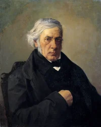 Porträtt av filosofen Victor Cousin (1792-1867) Målning av Louis Claude Mouchot (1830-1891). 1800-talet. Dämpa. 0,73 x 0,60 m - Porträtt av filosofen Victor Cousin (1792-1867). Målning av Louis Claude Mouchot (1830-1891). 1800-talet. 0,73 x