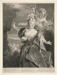 Porträtt av Marie Anne de Chateauneuf (kallad Duclos)