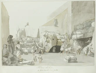 Fontein Arethuse mötte bron Arethuse Fountain (titel på objekt) Resor i Italien, Sicilien och Malta - 1778 (serietitel)