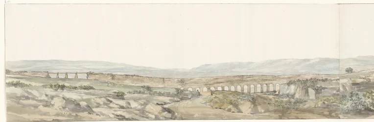 Del av Latomies grottor nära Syracuse som brukade vara ett fängelse Partie des Latomies de Syracuse servant anciennement de prison (titel på objektet) Voyage en Italy, och Sicile et à Malte - 1778 (serietitel)