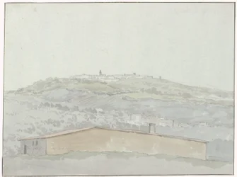 Utsikt över Montefusco Utsikt över Montefusco (titel på objekt) Resor i Italien, Sicilien och Malta - 1778 (serietitel)