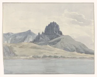 Utsikt över Pentidatilos kust på andra sidan udde Spartivento Vue de la côte de Pentidatilo au delà du Cap de Spartivento (titel på objekt) Voyage en Italy, en Sicile et à Malte - 1778 (serietitel)