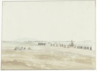 Processie i omgivningen av Cerignola Procession som lämnar Cerignola (titel på objekt) Resor i Italien, Sicilien och Malta - 1778 (serietitel)