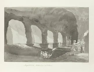 Underground van het amfitheater van Catanië Amfiteatern i Catania (titel på objekt) Resor i Italien, Sicilien och Malta - 1778 (serietitel)