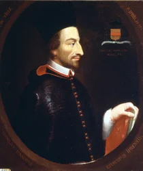 Porträtt av Jansénius (1585 - 1638) av F. Ipris 1659.
