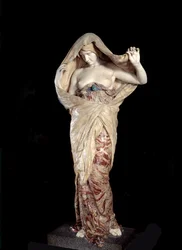 Naturen avslöjad av vetenskapen, skulptur i marmor och onyx av Louis-Ernest Barrias (1841-1905), 1899. Paris, Musée d