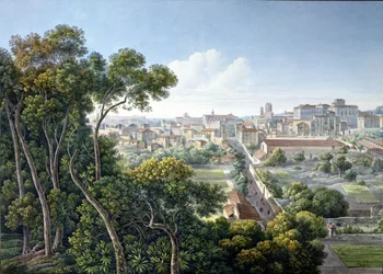 Utsikt över Viminale Hill, Rom, ca 1800