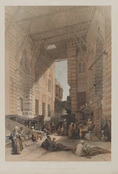 Egypten och Nubien, volym III: Silk Mercers basar, Kairo, 1848.