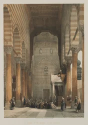 Egypten och Nubien, Volym III: Interiör av Metwalys-moskén, 1849.