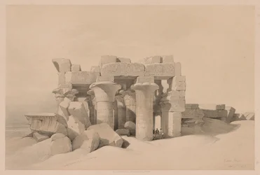 Egypten och Nubien: Volym II - nr 42, Ruinerna av Kom Ombo, 1838.
