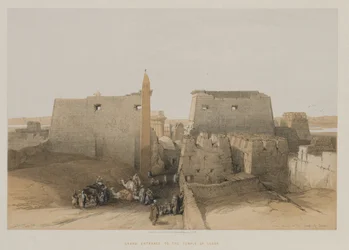 Egypten och Nubien, volym II: Grand Entrance to Temple of Luxor, 1848.