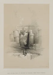 Egypten och Nubia, Volym II: Del av Kolumnhallen i Karnak, Thebe