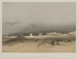 Egypten och Nubien, volym II: Ruinerna av Memnonium, Thebe, 1847