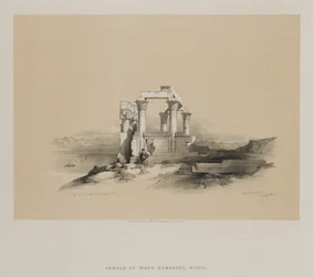 Egypten och Nubien, volym II: Ruinerna av Kardeseh-templet, Nubien, 1848.