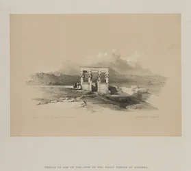 Egypten och Nubien, volym II: Isis tempel på taket av det stora templet i Dendera, 1848.