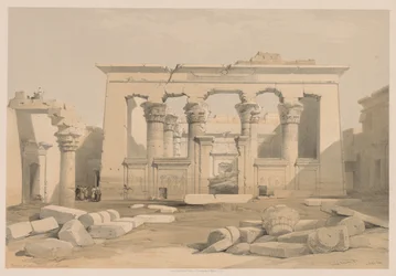 Egypten och Nubien: Volym I - nr 28, Portico of the Temple of Kalabshi, 1838.