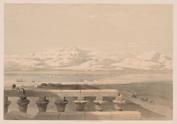 Egypten och Nubien: Volym I - nr 30, Lybian Chain of Mountains from Temple of Luxor