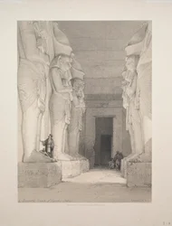 Egypten och Nubien: Volym I - nr 9, Gyrshes utgrävda tempel, Nubien, 1838.
