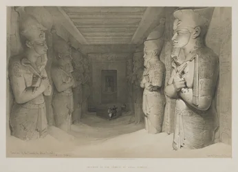 Egypten och Nubien, volym I: Insidan av Aboo-Simbels tempel, 1846.