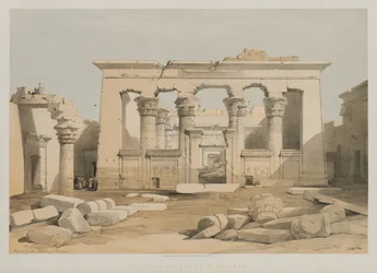 Egypten och Nubien, Volym I: Portik av Kalabshe-templet, 1847.