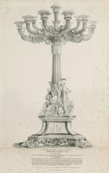 Ilam Hall - Kandelabrar: litografi, 1832