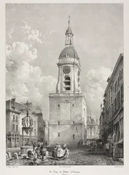 Pittoreska och romantiska resor i gamla Frankrike, Picardie: Klockstapeltornet i Amiens..., 1835.
