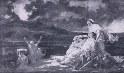 Herculaneum: Vesuvius utbrott, illustration från The World