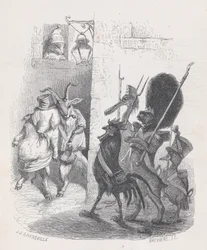 Mer än en gång, medan han lämnade den maskerade bollen arresterades Mr. de *** av patrullen..., ca. 1837-47.