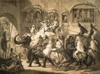 En gata i Lahore (mars 1842)