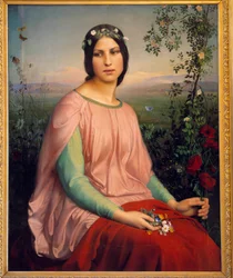 Ängsblommor. Målning av Anne François Louis Janmot (1814-1892)