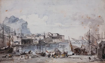 Utsikt över hamnen i Palermo, 1777