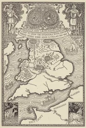 En karta för att visa situationen för Royal Hunting Forests där Robin Hood bodde, AD 1160-1247