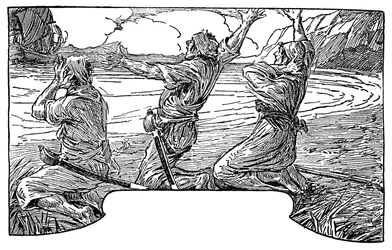 Illustration av Louis Rhead (1857-1926) till romanen "Treasure Island" av Robert Louis Stevenson (1850-1894) 1915