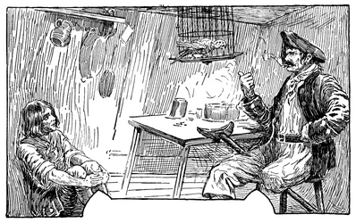 Illustration av Louis Rhead (1857-1926) till romanen "Treasure Island" av Robert Louis Stevenson (1850-1894) 1915