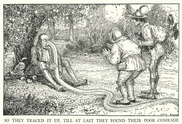 Så de spårade upp det, tills de äntligen hittade sin stackars kamrat (litho)